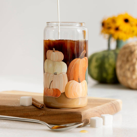 Pumpkins Glass Can