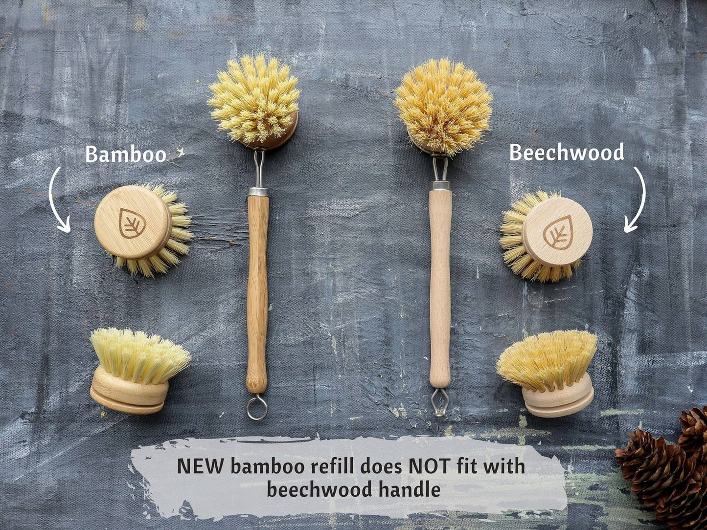Sisal Dish Brush w/ refill head