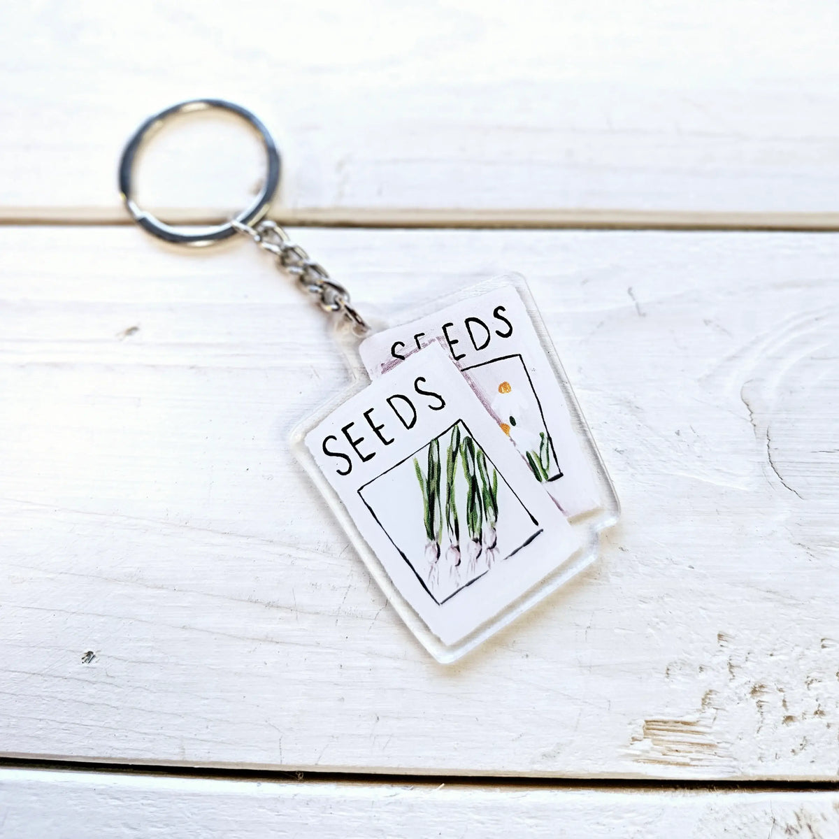 Gardening Seed Packet Keychain