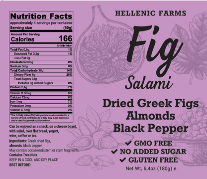 Vegan Fig Salami - Almond & Black Pepper