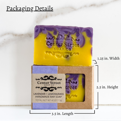Lavender and Lemongrass Vegan Handmade Soap Bar