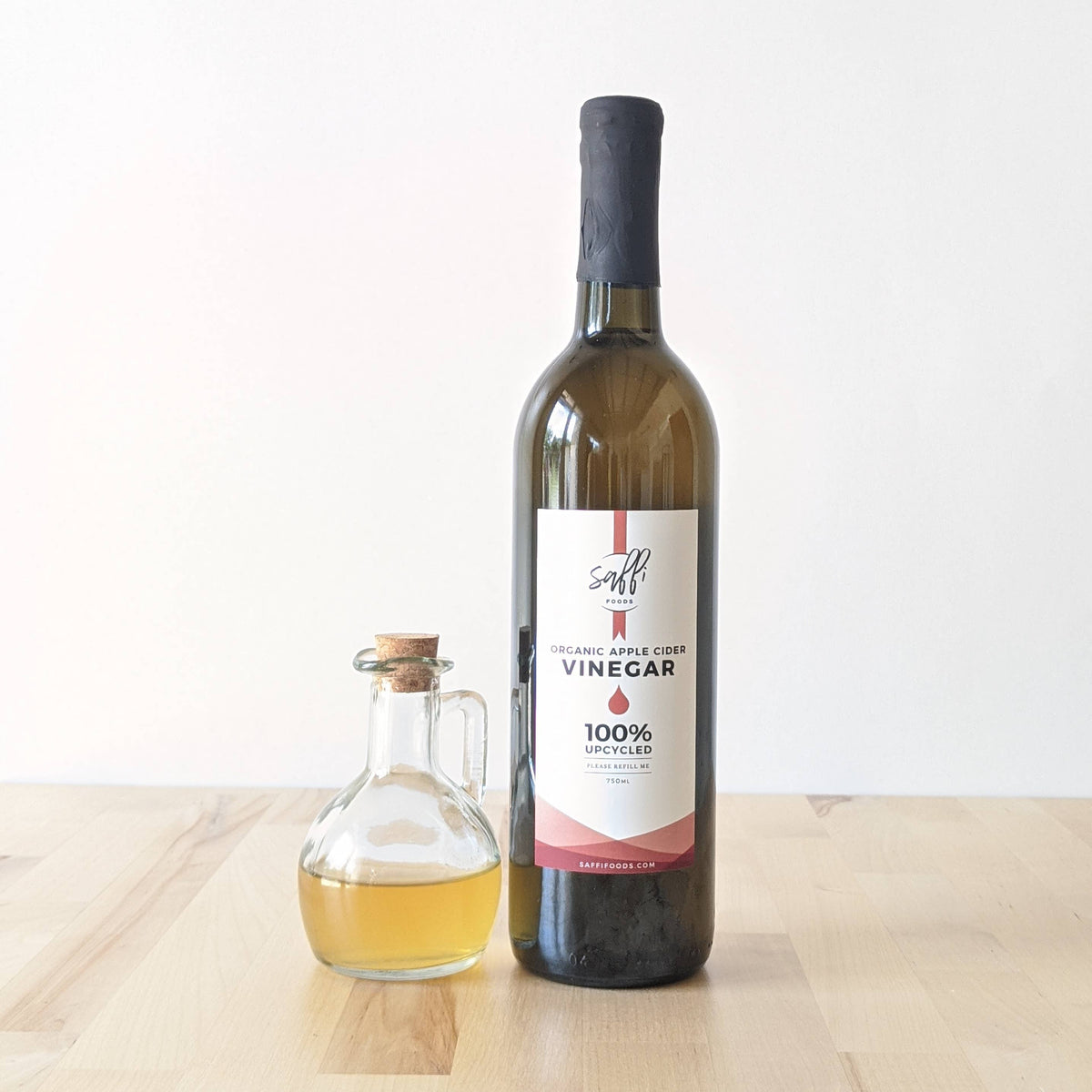 Saffi Saana Organic Apple Cider Vinegar - 750ml wine bottle