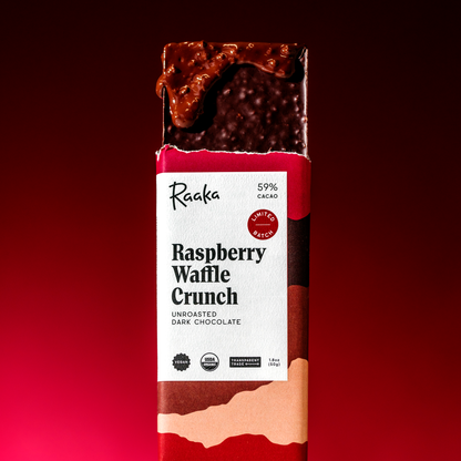 60% Raspberry Waffle Crunch Bar - Valentine's Limited Batch