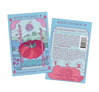 Mushroom Basket Tomato Tarot Garden