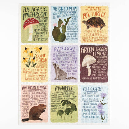 Flora & Fauna Facts - 500 Piece Jigsaw Puzzle