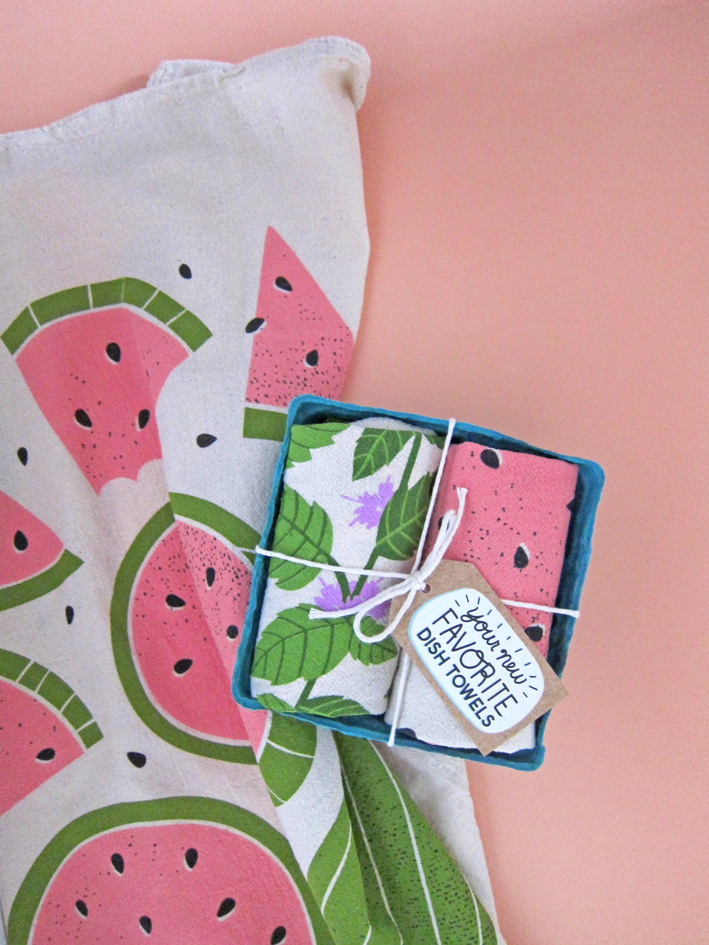 Mint & Melon Tea Towel Set