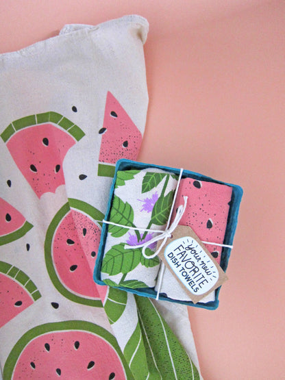 Mint & Melon Tea Towel Set