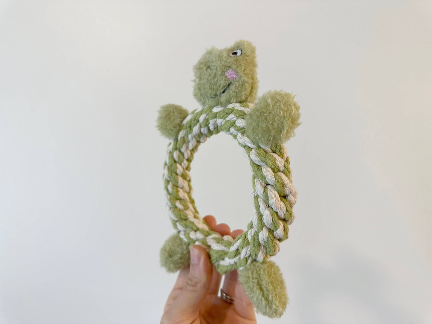 Eco-Frog Macrame Dog Toy