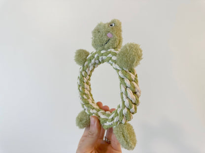 Eco-Frog Macrame Dog Toy