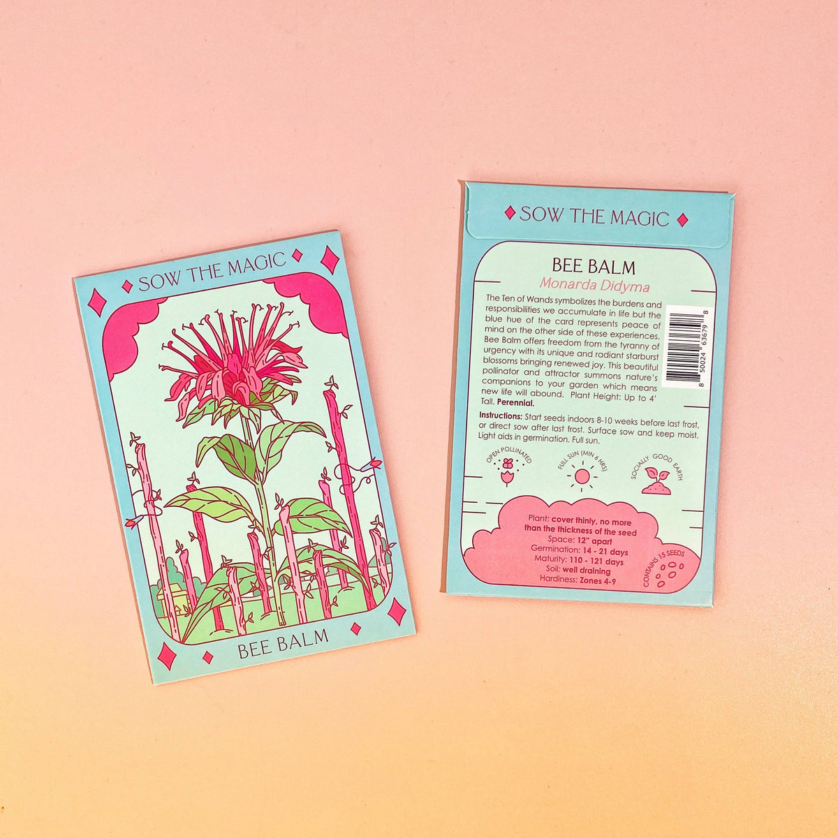 Bee Balm Tarot Seed Packet