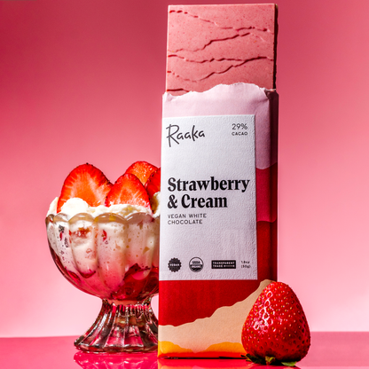 37% Strawberry & Cream White Chocolate Bar