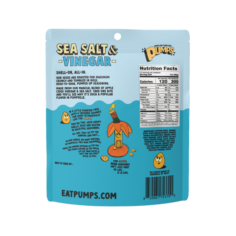 Sea Salt & Vinegar Pumps Roasted Pumpkin Seeds