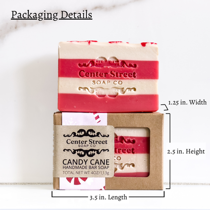 Candy Cane Handmade Bar Soap