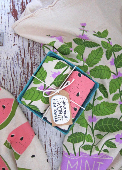Mint & Melon Tea Towel Set