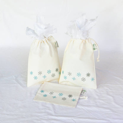 Organic Fabric Holiday Gift Bags