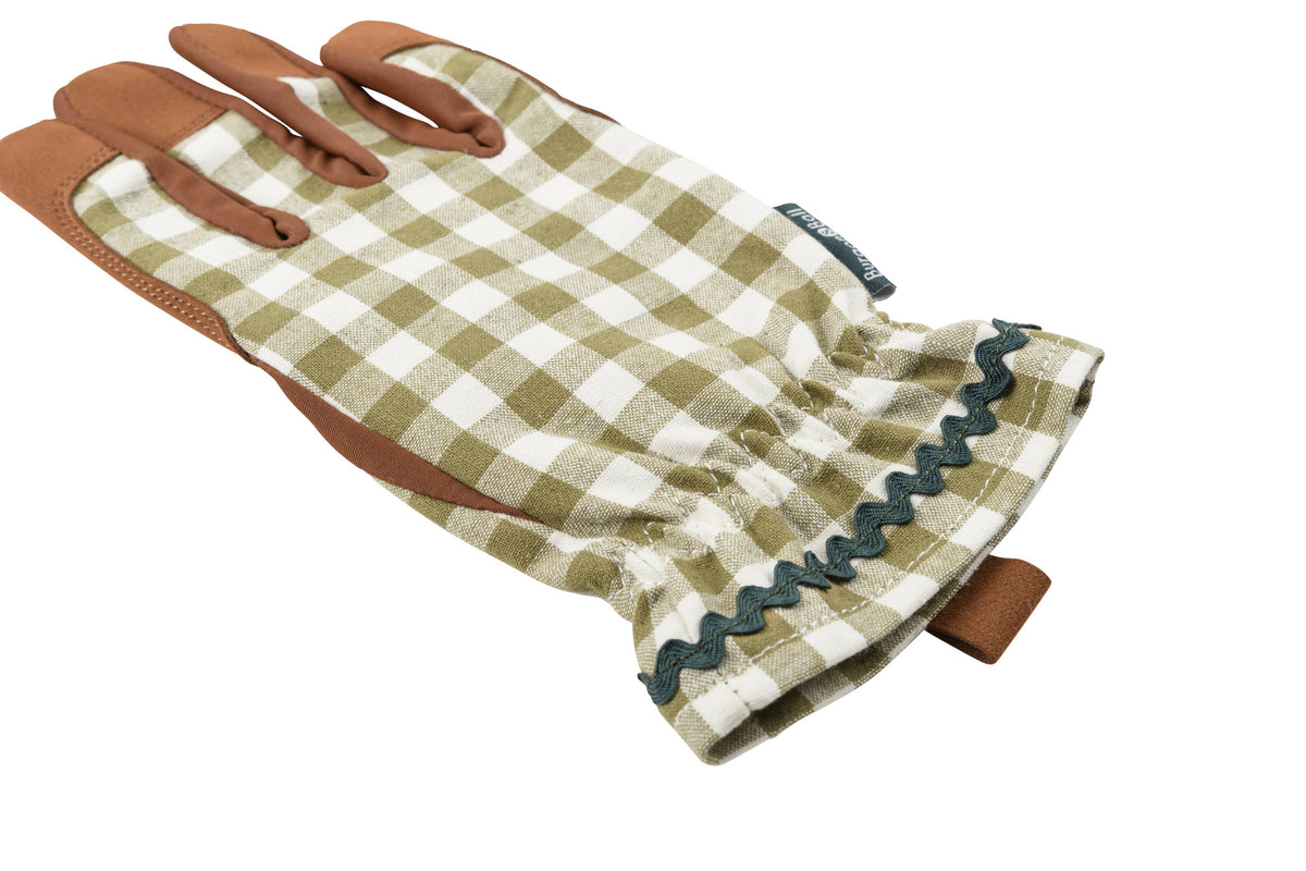 Olive Check Gloves