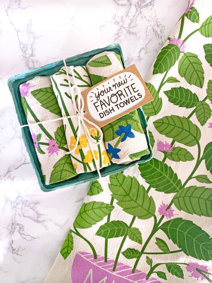 Fresh Herbs Tea Towel Set