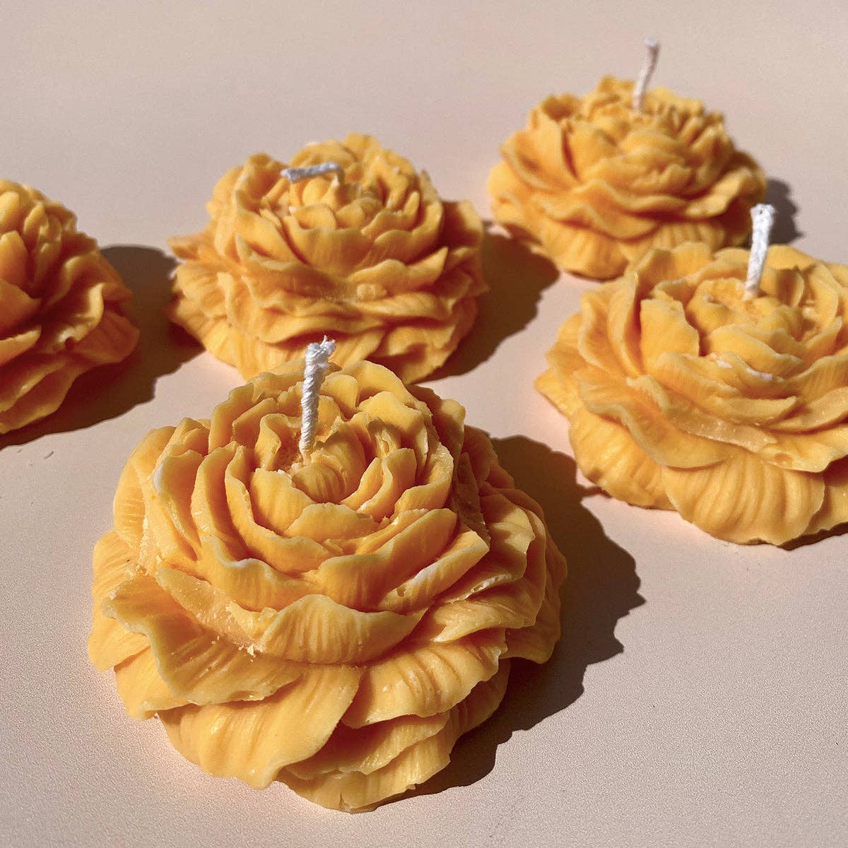Peony Candle, Orange