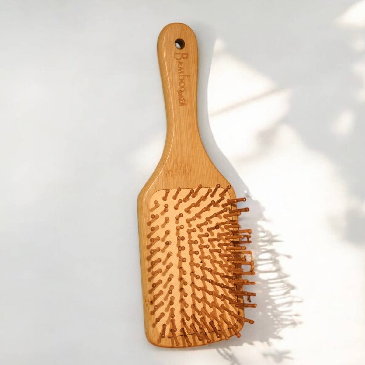 Bamboo Paddle Square Hairbrush