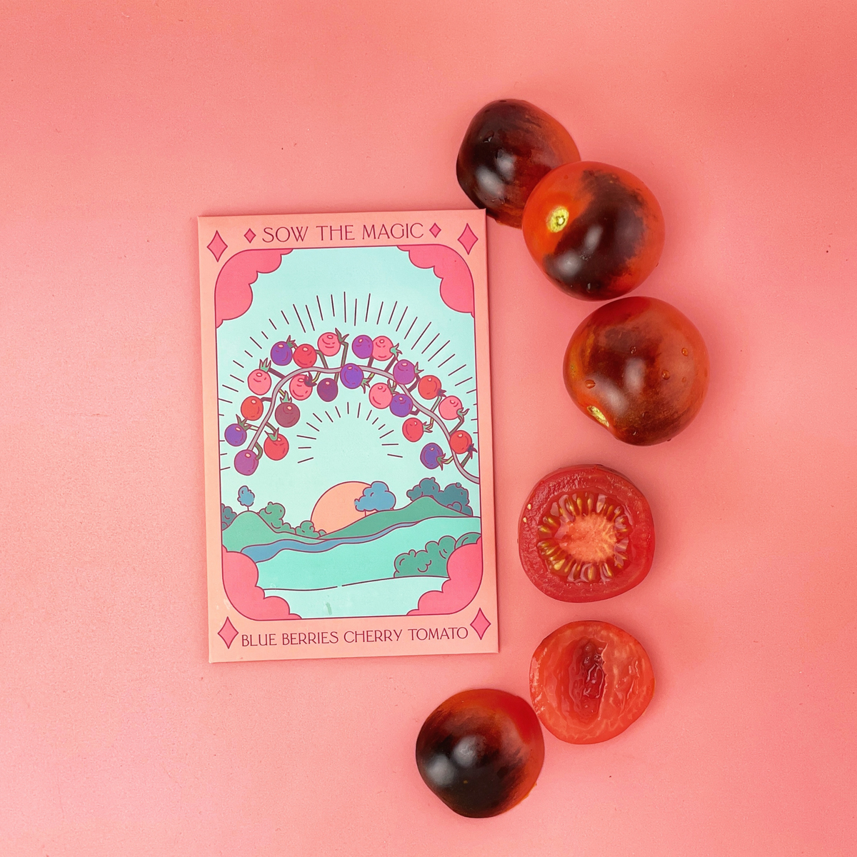 Blueberries Cherry Tomato Tarot Garden