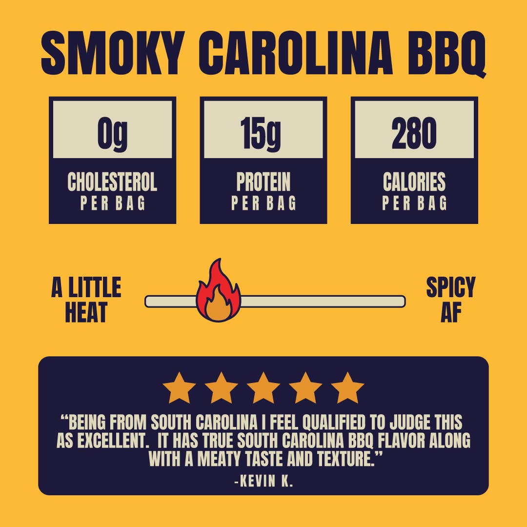 Vegan & Plant Based Smoky Carolina BBQ Jerky