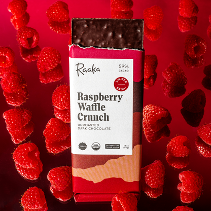60% Raspberry Waffle Crunch Bar - Valentine's Limited Batch