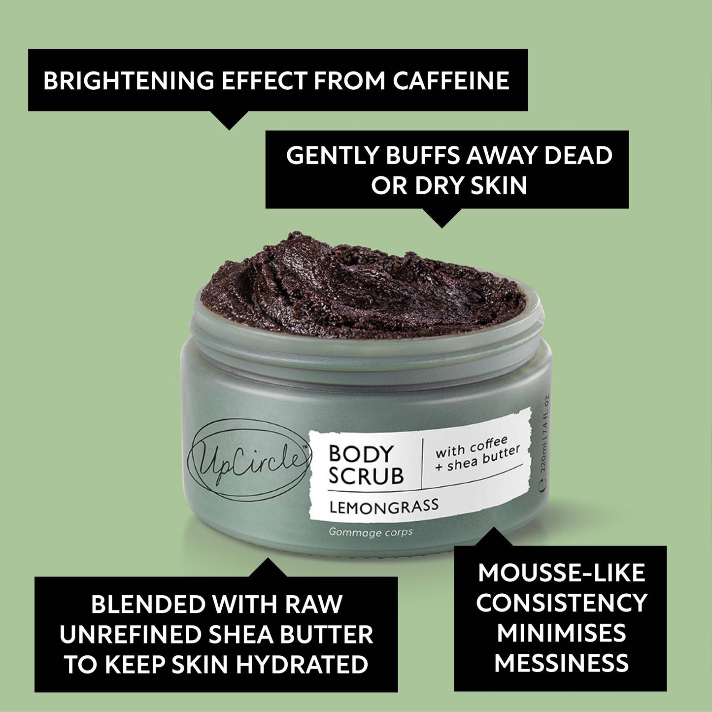 Eco Friendly Lemongrass Body Scrub