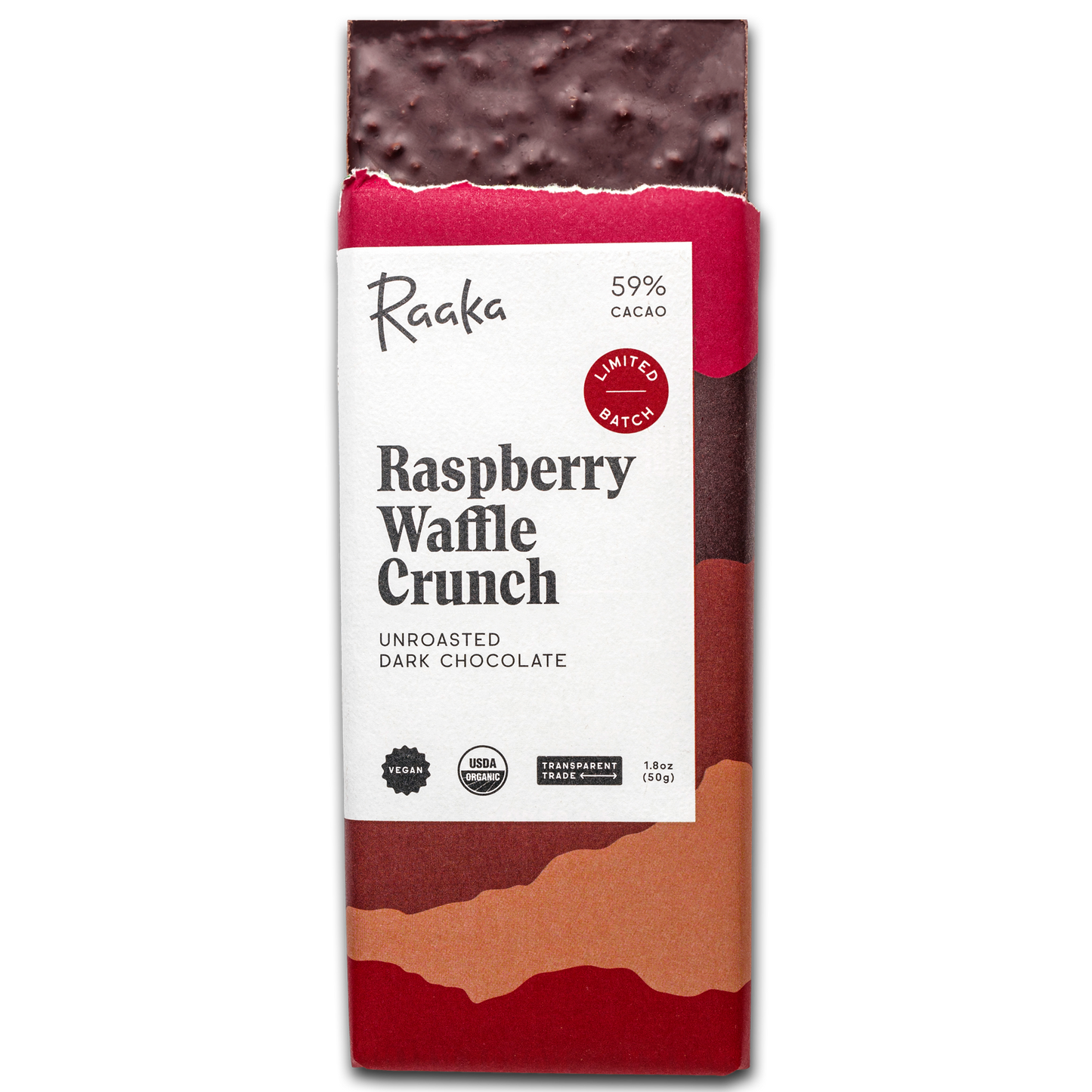 60% Raspberry Waffle Crunch Bar - Valentine's Limited Batch