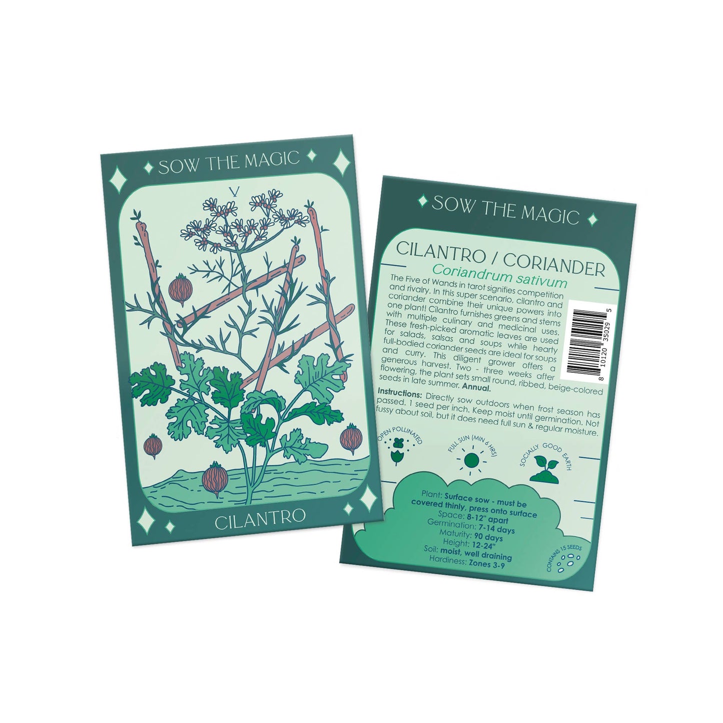 Cilantro Coriander Tarot Garden