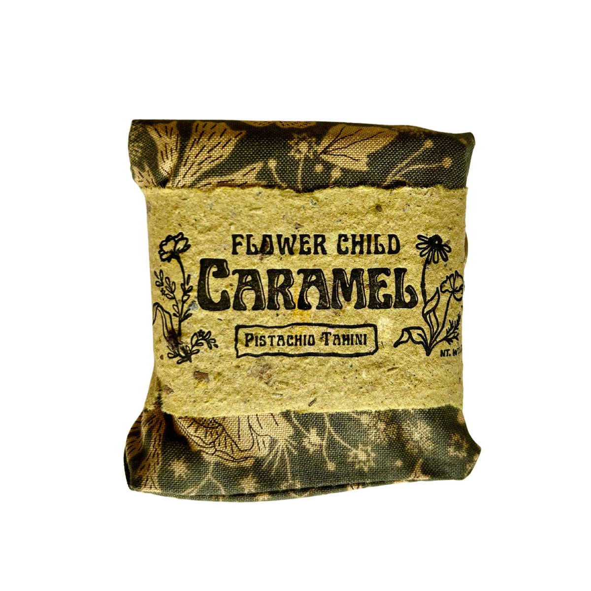 Pistachio Tahini Caramel Fudge