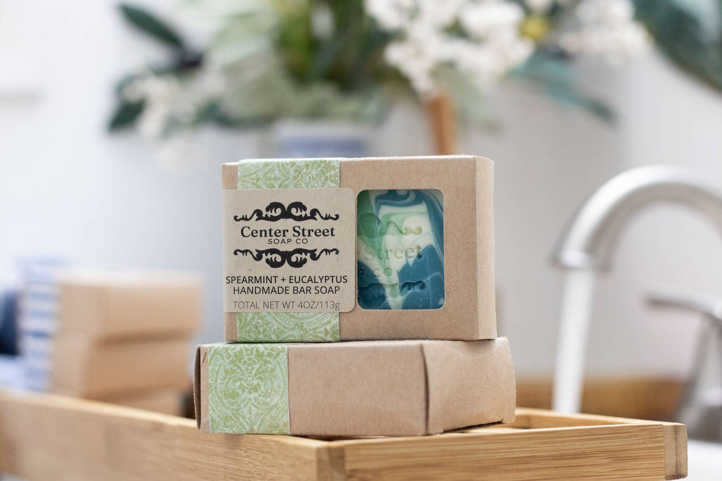 Spearmint + Eucalyptus Vegan Handmade Soap Bar