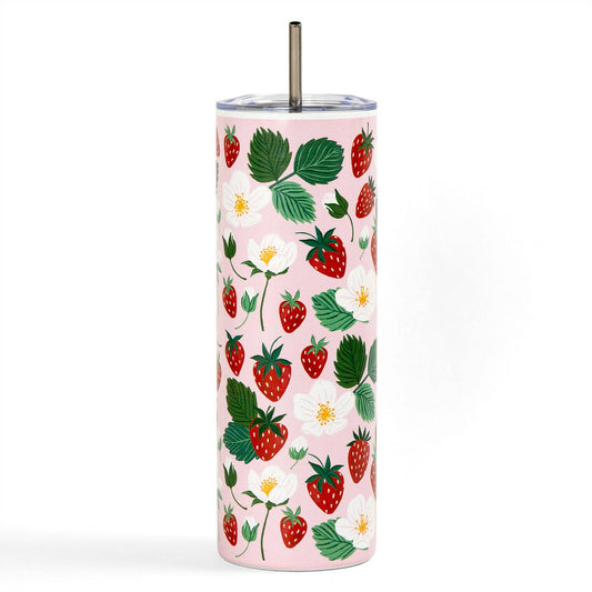 Strawberry Patch Stainless Steel Tumbler