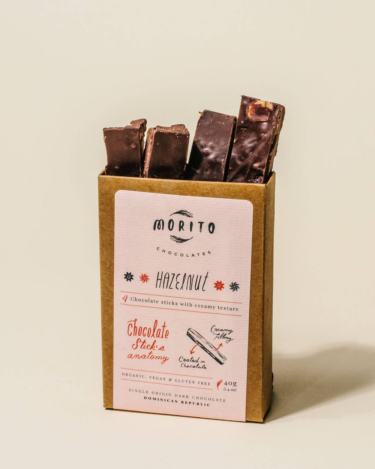 Hazelnut Vegan Chocolate Sticks