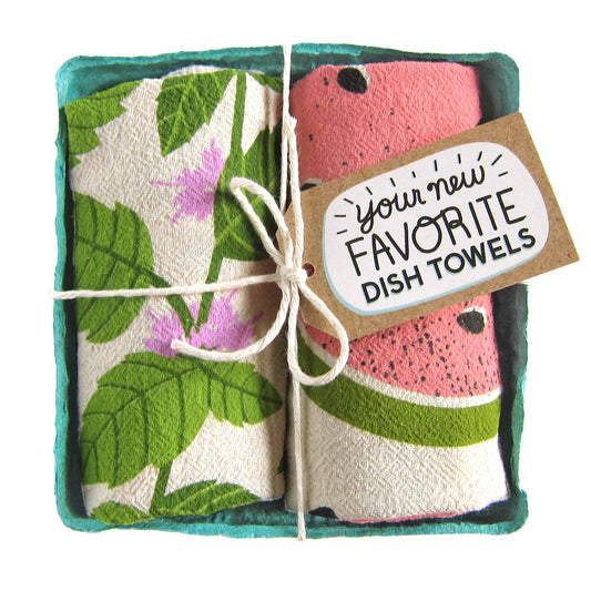 Mint & Melon Tea Towel Set