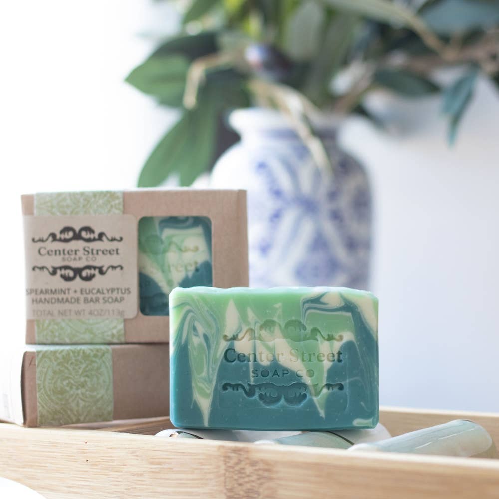 Spearmint + Eucalyptus Vegan Handmade Soap Bar