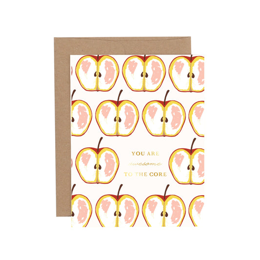 Aweseome to the Core Apple Greeting Card