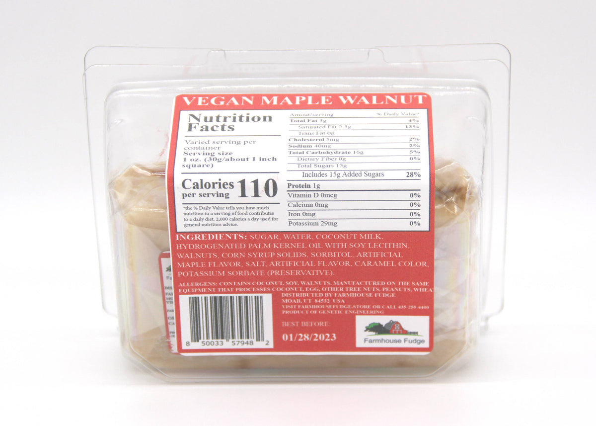 Vegan Maple Walnut Fudge 8 oz.