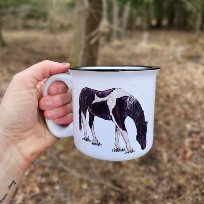 Black and White Horse Mug