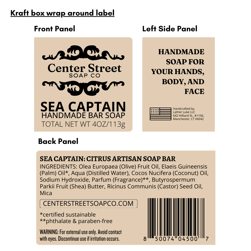 Sea Captain Handmade Soap Bar For Men