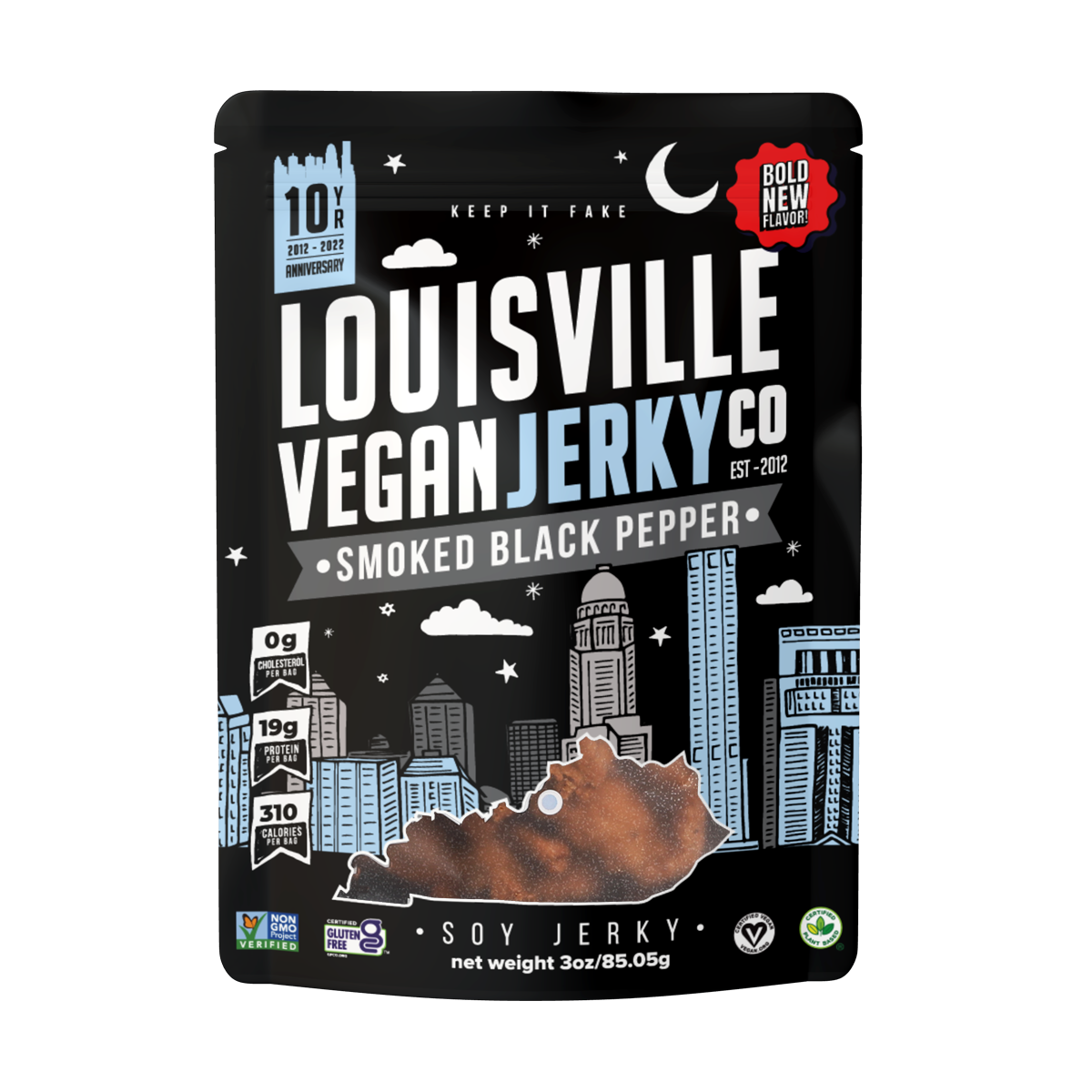 Vegan & Plant Based Smoked Black Pepper Jerky