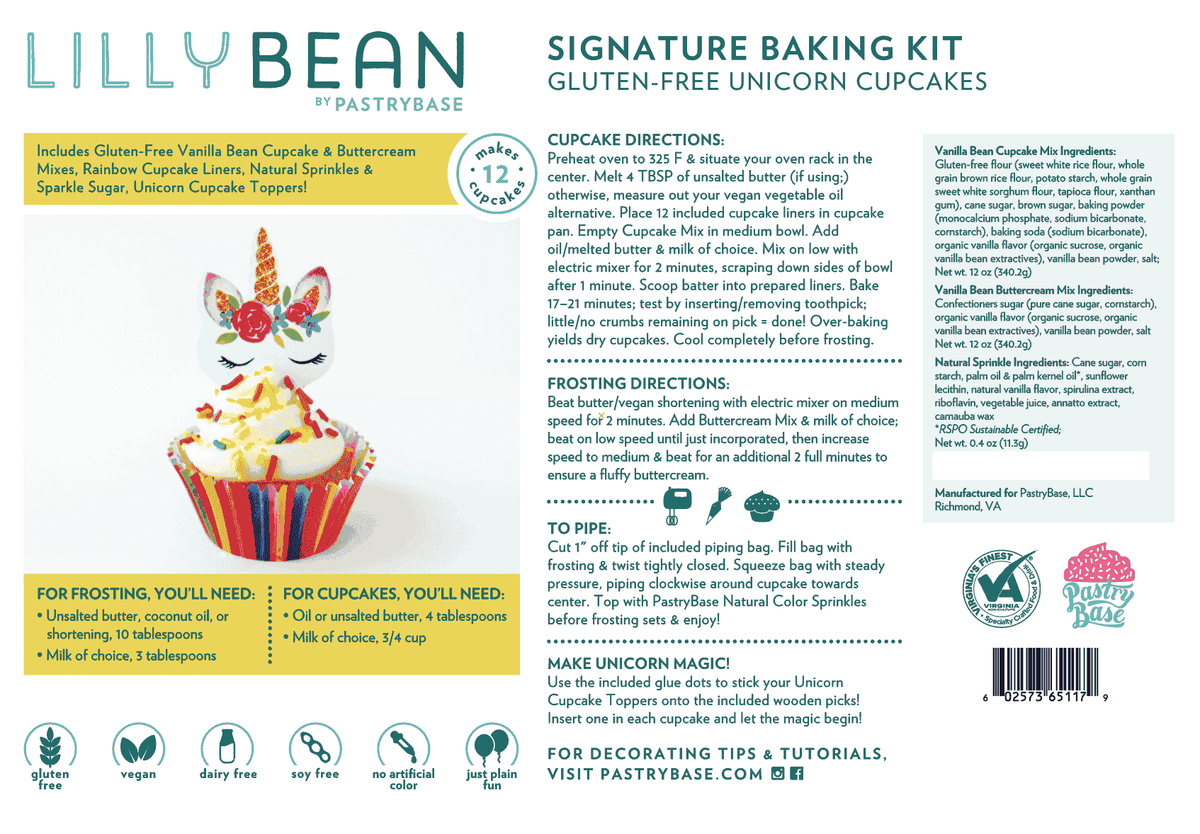 Christmas Unicorn Cupcake Kit (Vegan & GF)