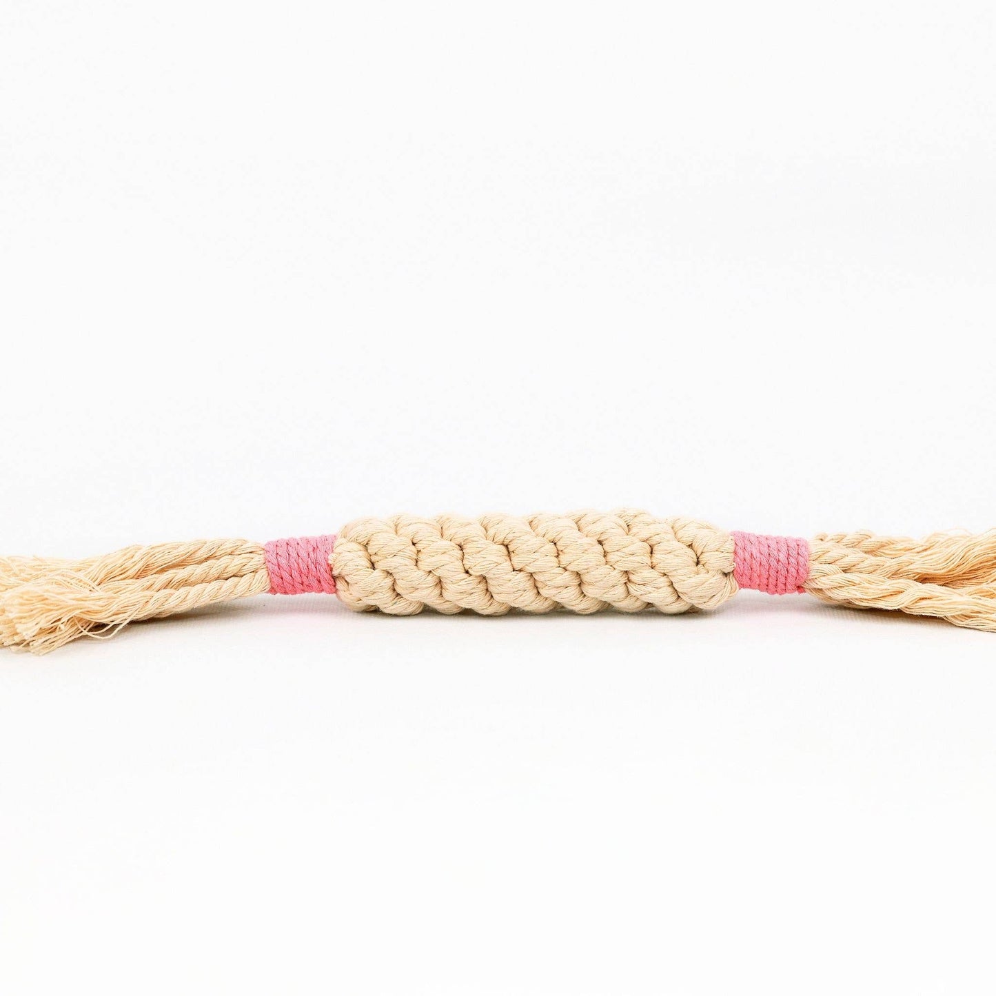 Sustainable Macrame Candy Dog Rope Toy