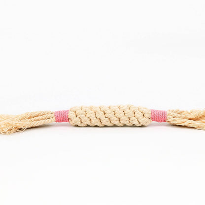 Sustainable Macrame Candy Dog Rope Toy