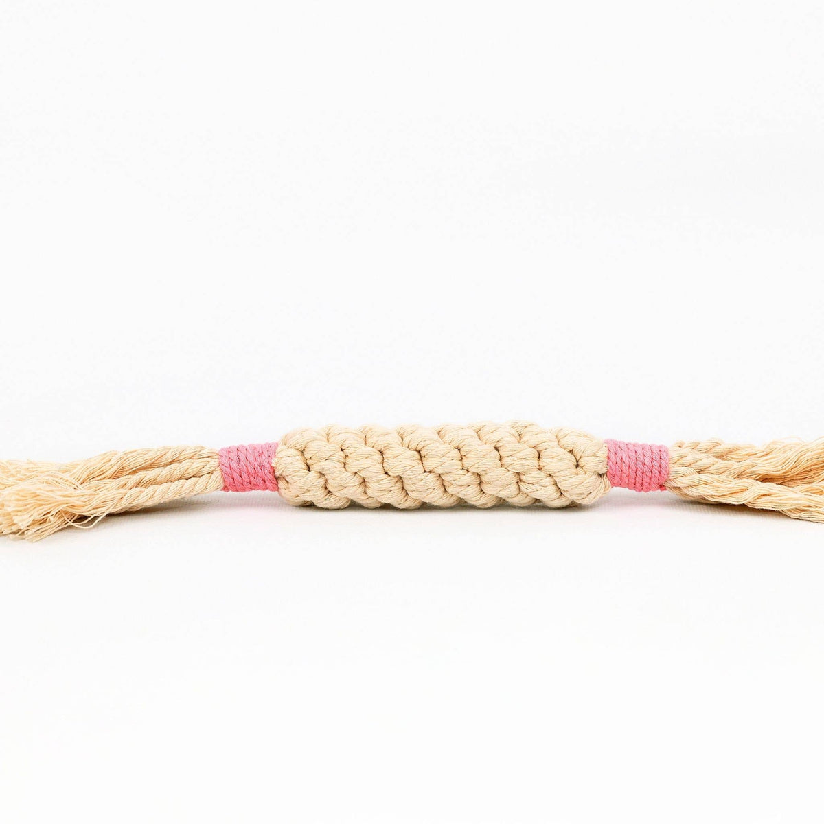 Sustainable Macrame Candy Dog Rope Toy