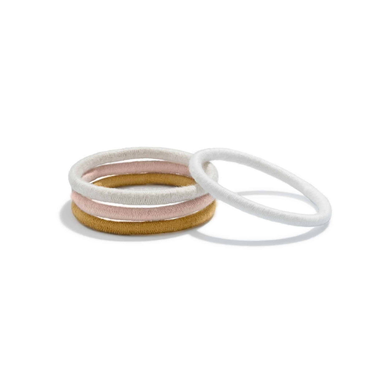 Plastic-free Round Hair Ties - Mondo 4-pack - Golden Fibres