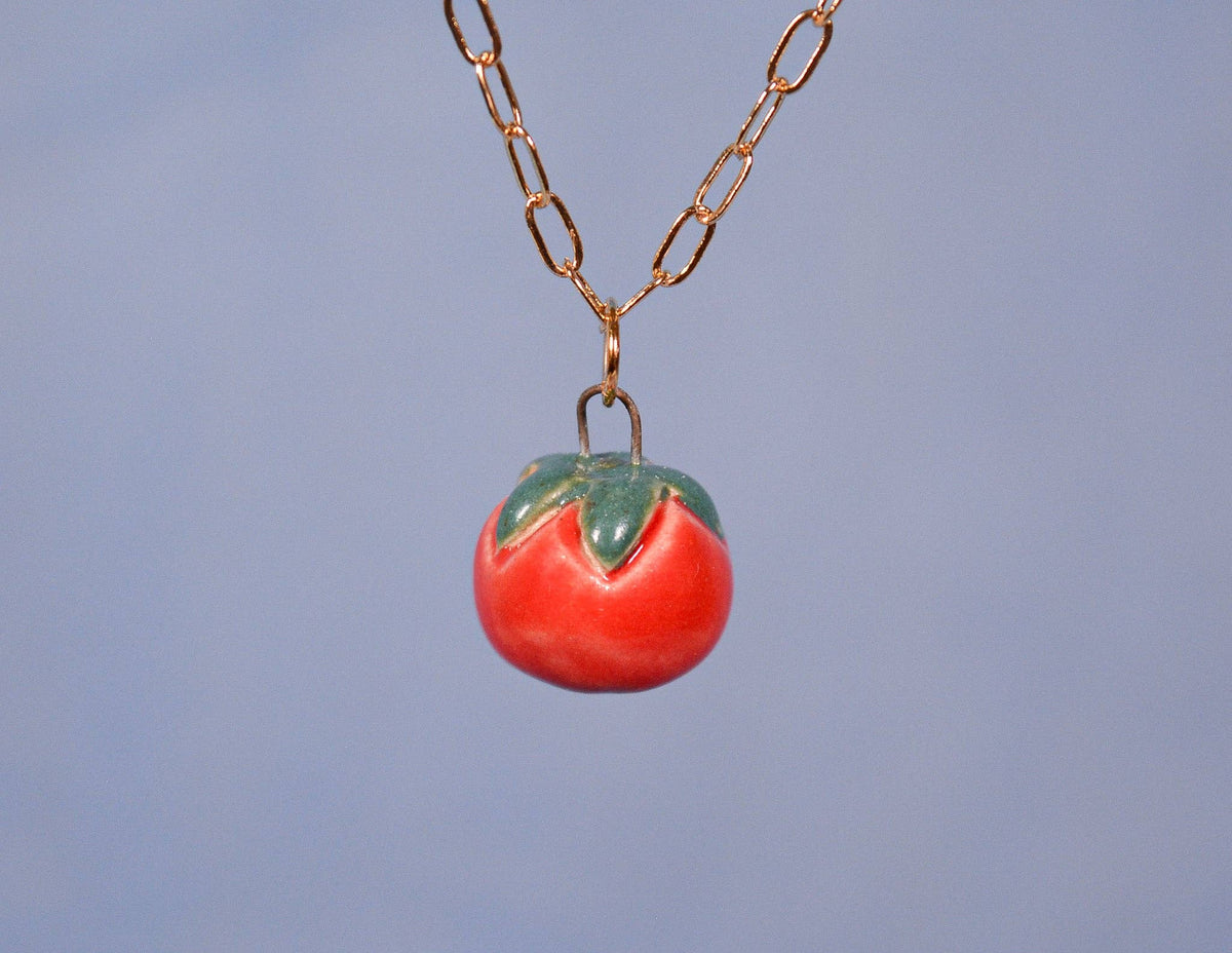 Tomato Charm Necklace