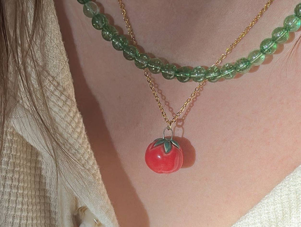 Tomato Charm Necklace