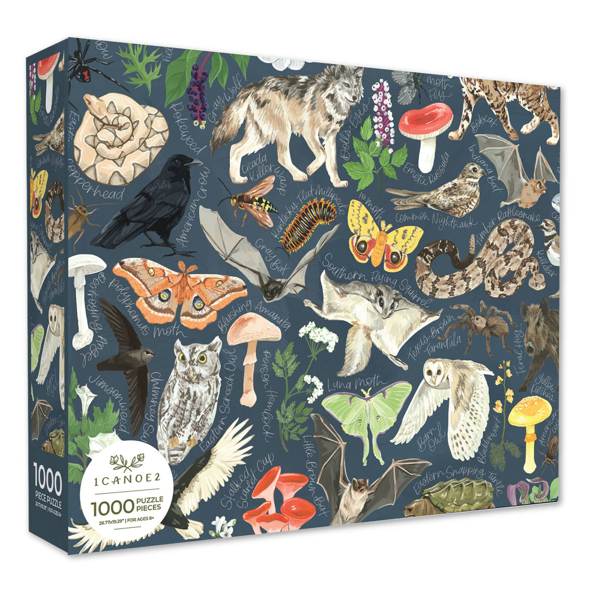 Midnight Flora & Fauna - 1000 Piece Jigsaw Puzzle
