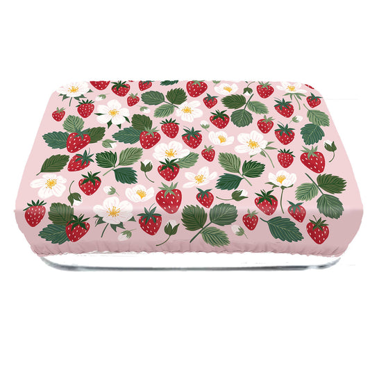 Strawberry Patch Dish Cover