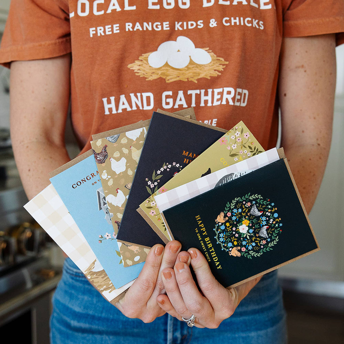 Just Chicken In Greeting Card